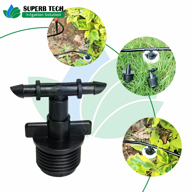 Micro Sprinkler Fitting Connector 1/2inch Male Thread Barb Tee Adaptor Irrigation Micro Sprinkler Fogger Mister