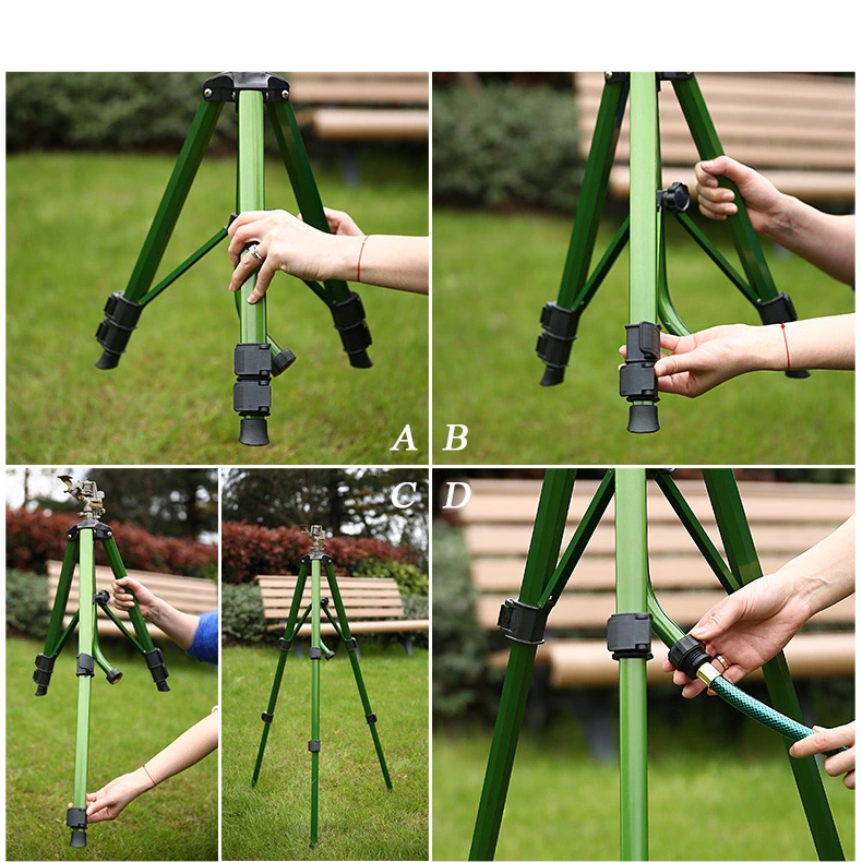 Rotary Adjustable Rain Bird Sprinkler with Zinc Alloy Stand