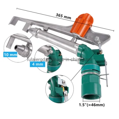  Irrigatore per prato con filettatura femmina da 1.5 pollici regolabile Agriculture Park Irrigation Irrigatore a impatto