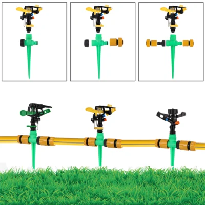 Sprinkler a bilanciere rotanti a 360 gradi con staffa Quick Connettore Garden Yard Lawn irrigazione ugello