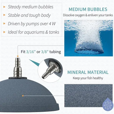  Diffusore di pietre d′aria a forma di sfera Bubbler Airstone per Aquarium Air Pompa