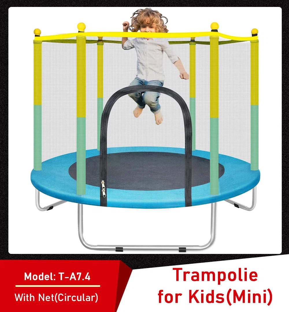 Tranpoline for Adults and Kids, 1500lbs Capacity for 10 Kids, Recreational Tranpoline with Light, Sprinkler, Enclosure Net