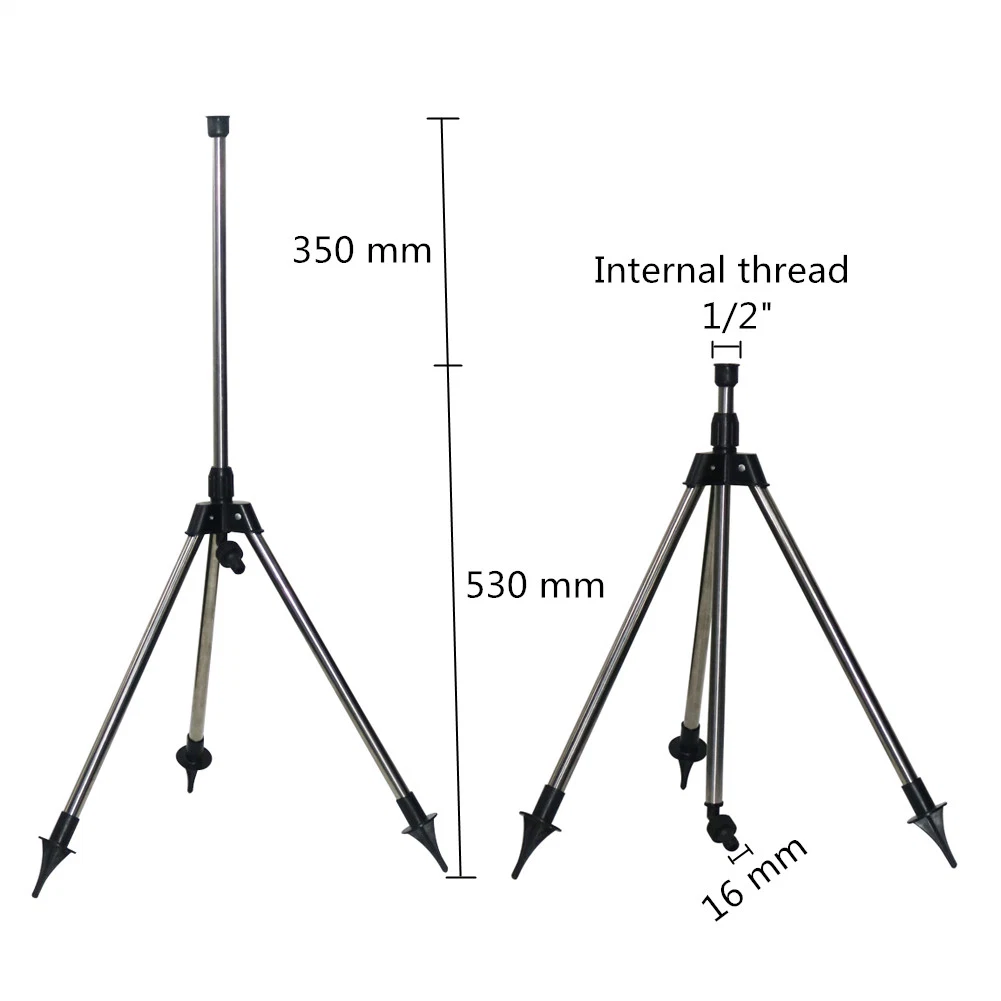 Sprinkler Pulsating Telescopic Watering Lawn Garden 1/2&quot; Female Thread Tripod Impulse with Quick Connector