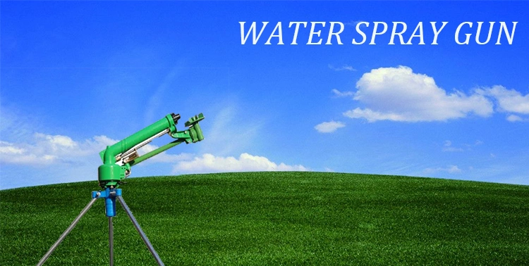 Agricultural Garden Sprinkler Irrigation System Metal Flange Big Water Irrigation Sprinkler Rain Spray Gun Green 1.5 Inch 20-41m Range Jet Water Cannon