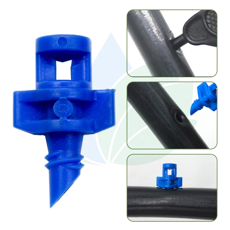 Drip Irrigation Fogger Fittings Blue Color Sprayer Water Mister Plastic Microjet