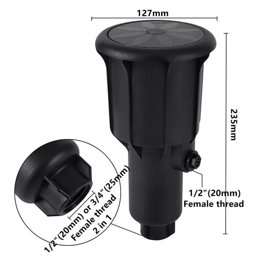 Inlet 1/2&quot; 3/4&quot; Integrated Female Thread Pop up Rocker Rotary Sprinkler Lawn Farmland Automatic Irrigation Buried Impact Nozzle