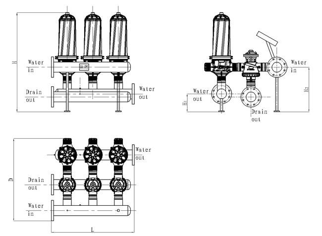 Automatic Disc Filter for Primary Filtration for Micro and Open Field Sprinkler