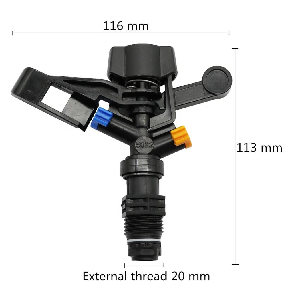 Garden 1/2 Inch Plastic 360 Degree Rotating Impact Sprinkler for Farm Agriculture Irrigation