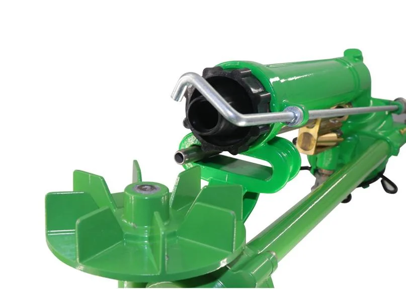 Agricultural Garden Sprinkler Irrigation System Metal Flange Big Water Irrigation Sprinkler Rain Spray Gun Green 1.5 Inch 20-41m Range Jet Water Cannon