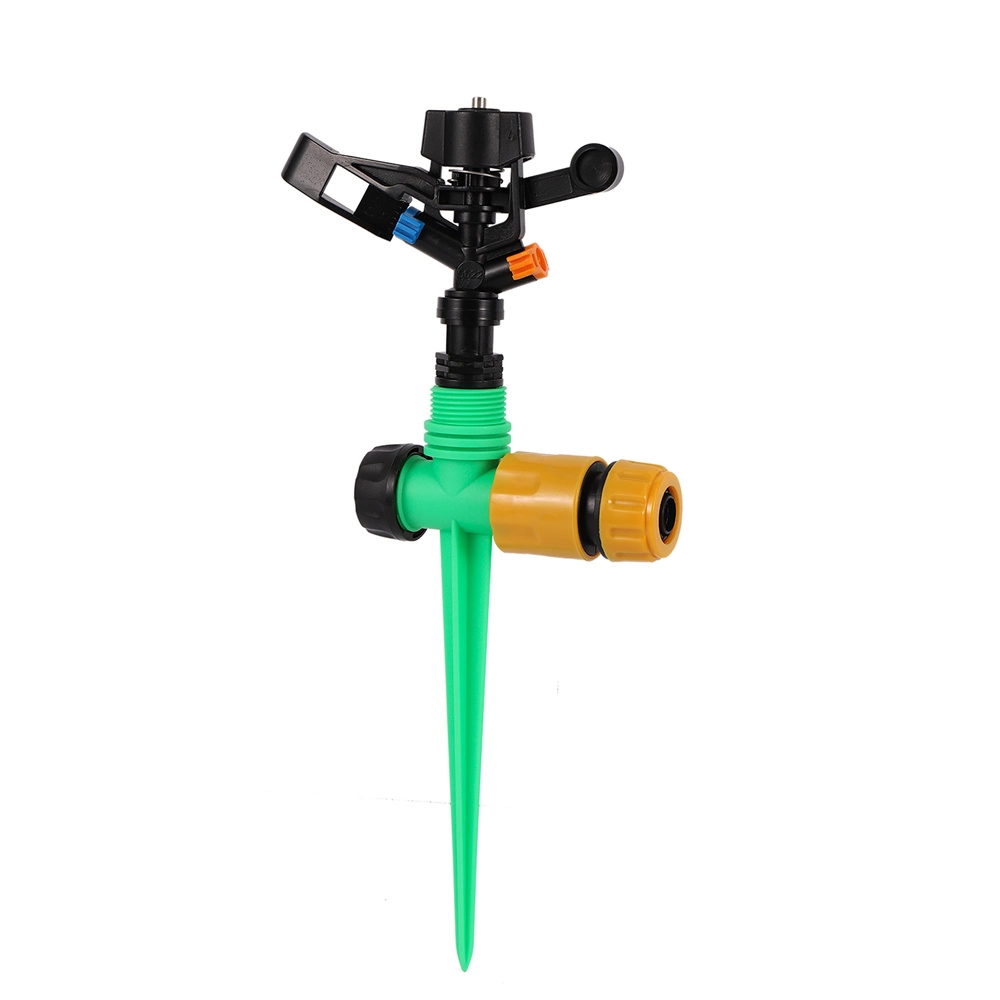 Rotating Rocker Sprinklers 360 Degree Impact Sprinklers with Bracket Quick Connector Garden Yard Lawn Irrigation Watering Nozzle