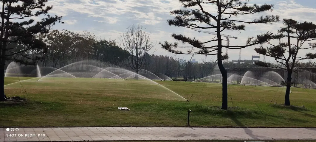 360 Degree Rotating Impact Popup Sprinkler with Double Water Jets for Irrigation System