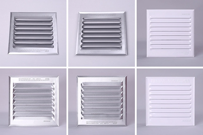 Aluminum square air louvre vent grille for hvac system