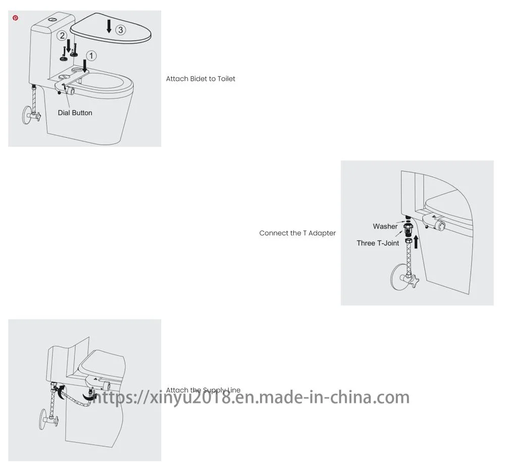 Women-Care Healthy Non-Electric Toilet Bidet Attachment with Nozzle Angle Adjuster