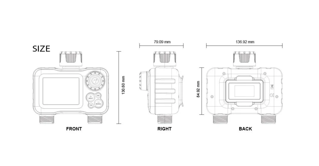 Nouveau Design Jardin Ext&eacute; Rieur, Automatique, 2 Sorties, Irrigation, Jardin, Minuterie D&prime;eau, Syst&egrave; Me D&prime;arrosage, Contr&ocirc; Leur Timer