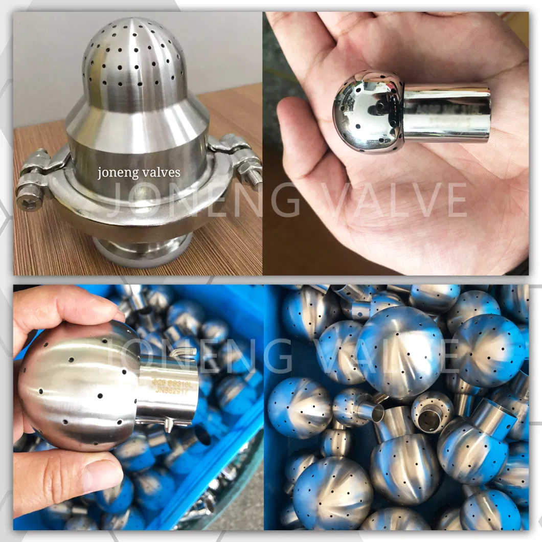 Stainless Steel Sanitary Double Clamp Washing Head for Food Processing