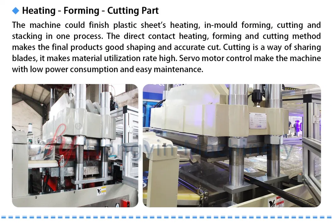 Hy-54/76 Full-Auto Plastic Thermoforming Machine 5&quot; Clear Hinged Slice Container with Low Dome Lid for Sandwich Making Machine