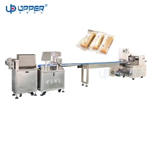 Fully Automatic Reciprocating Bread and Steamed Bread Bagging Machine with Tray for Quick-Frozen Dumplings Packaging Pillow Type Food Packaging Machine