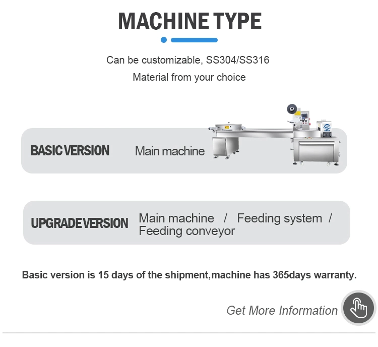 Custom Full Automatic Pillow Filling Hard Candy Wrapping Packaging/Packing Machine