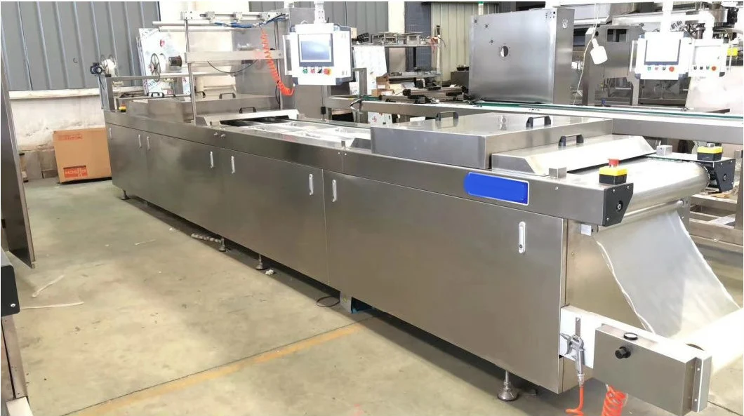 Ce Certified Fully Automatic Flexible Film Rigid Film Thermoforming Vacuum Packaging Machine for Food Chemical Products