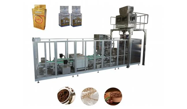 Yeast Powder French Roast Coffee Vertical Bag Making Packing and Sealing Machine Ground Coffee Brick Packing Machines Fully Automatic Vacuum Packaging Machine