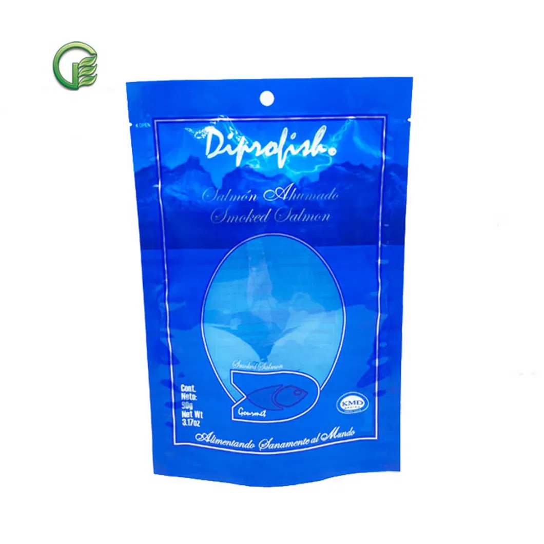 Three Side Seal Printing Freeze Fish Meat Food Package Vacuum Packaging Bag Plastic Pouches