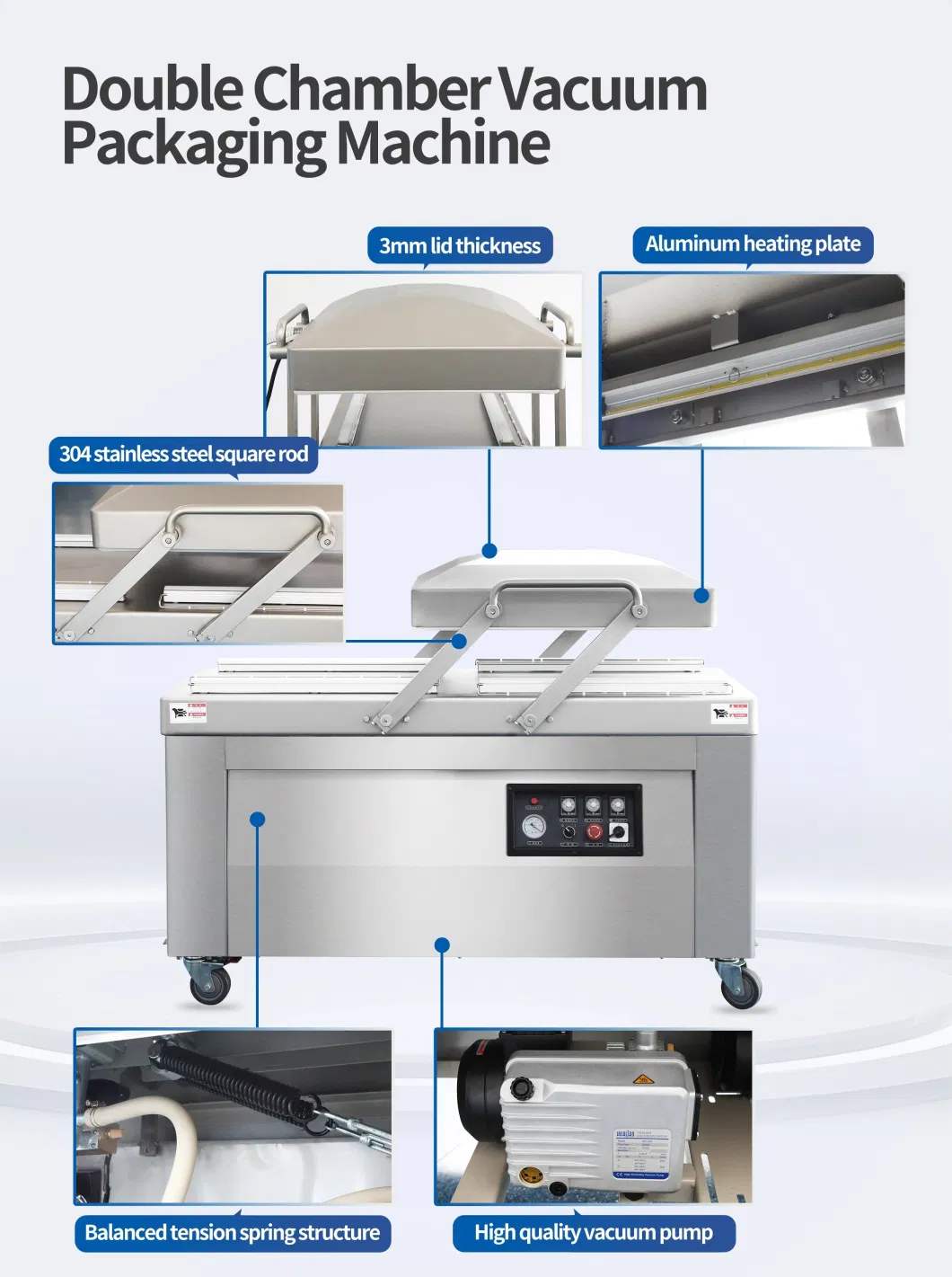 OEM Double Chamber Vacuum Packing Machine/Vacuum Packaging Equipment