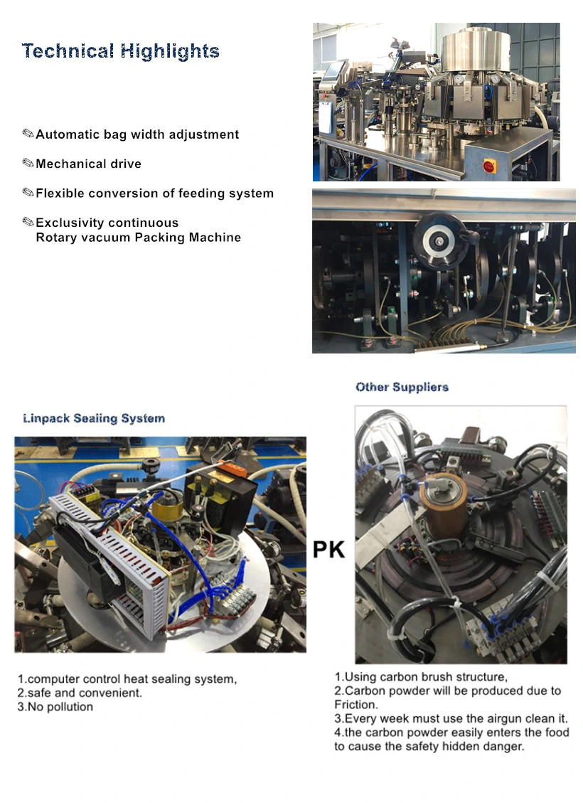 French Fries/ Pickled Vegetables/ Dried Fruit Nitrogen Gas Filling Vacuum Packing Machine