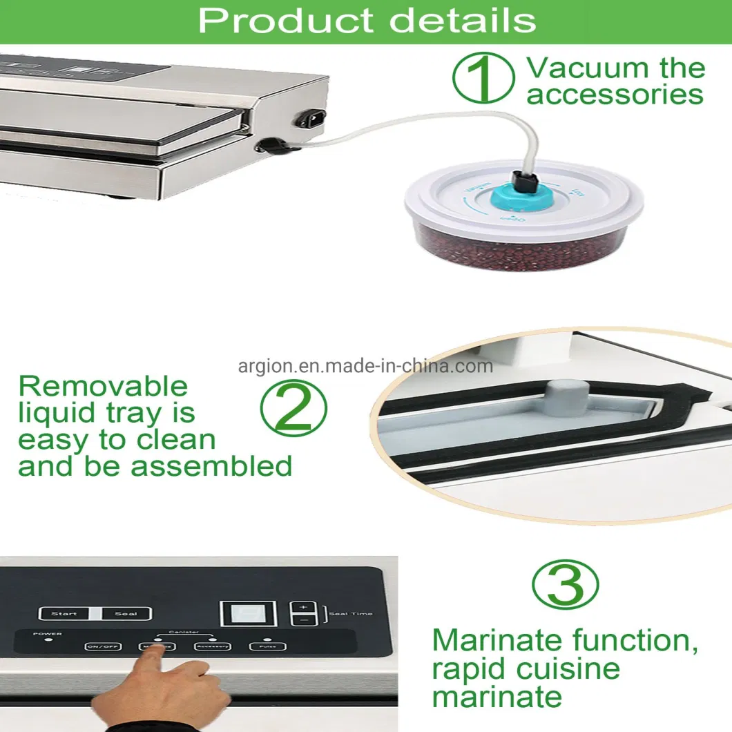 Kitchen Equipment Commercial Seal Width 5mm Vacuum Packing Machine with Dual Pump