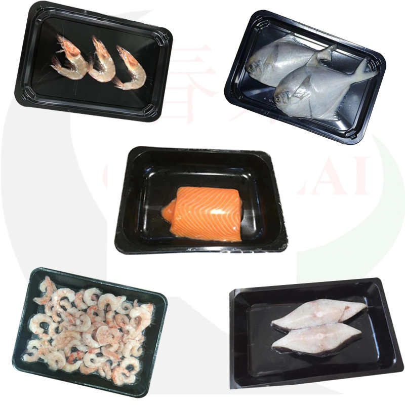 Small Factory Automatic Plastic Food Tray Vacuum Gas Flushing Sealing Machine Vegetable Salad Bowl Packing Machine