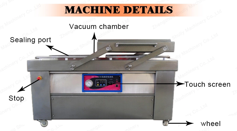 Double Chamber Corn Chicken Corn Cake Vacuum Packaging Packing Machine