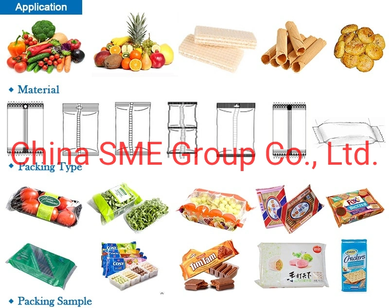 Frozen Dumpling Empanada Samosa Horizontal Packaging Overwrapping Machine Snack Biscuits Cookies Bread Food Machine Bakery Flow Wrapper Machine