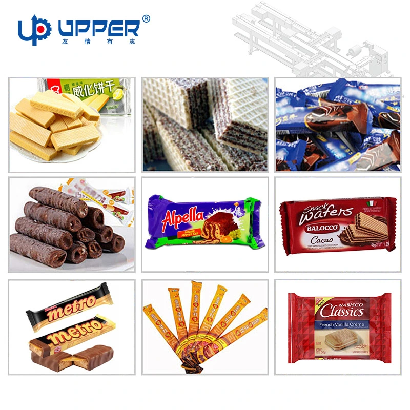 Pillow Automatic Horizontal Chocolate Bar Cake Wafer Biscuit Cookiesoap Shrink Cartoning Flow Packaging Line Food Packer Flow Pack Wrap Packing Wrapping Machine