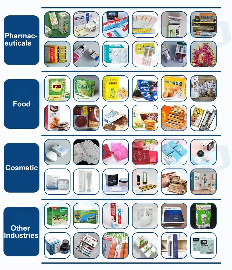 Food Industry Cartoning Machine Packaging Line Cake Pizza Honey Spoon Crisps Brewed Drinks Pouch Box Wrapping Packing Machine