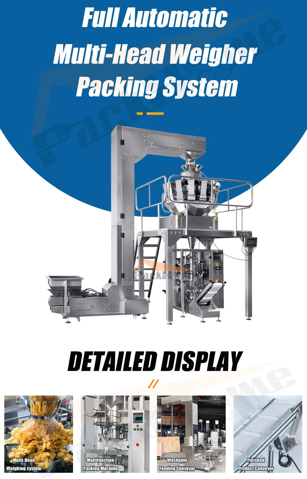 Chicken/Macaroni/ Penne/Shrimp/Fettuccine/Pesto/Carbonara/Salad/Bacon/Broccoli Weighing Filling Bagging Package Packaging Packing Machine