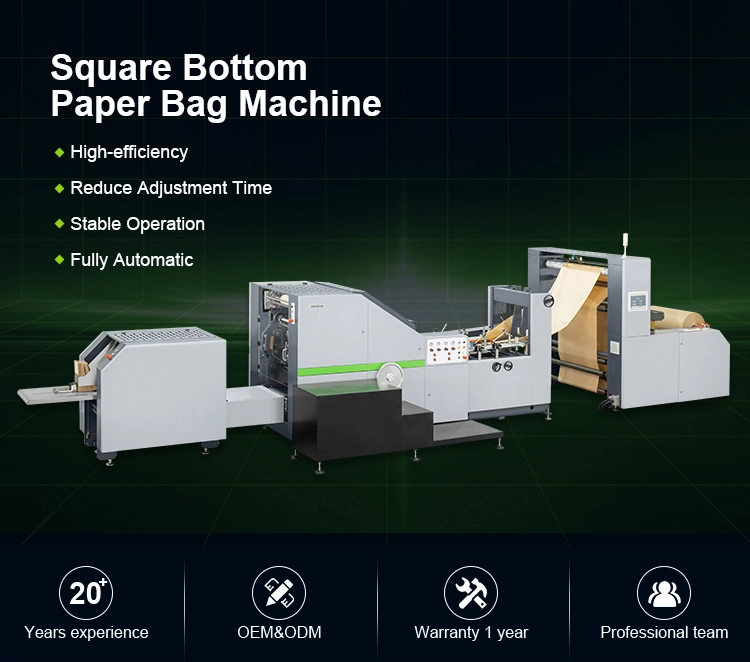 Paper Bag Folding Gluing Machine Wholesale Custom High Quality Brown Kraft Hamburger Paper Bag Machinery Shopping Paper Packaging Gift Bag Making Machine