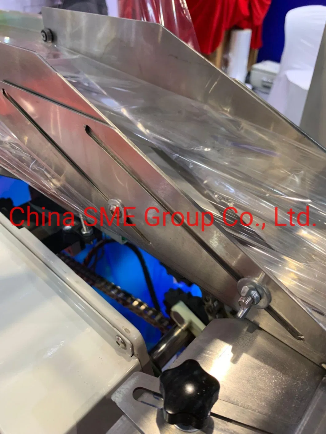 Automatic Servo Lunch Meal Box Heat Shrink Film Flow Pillow Wrapping Packing Machine with Feeder