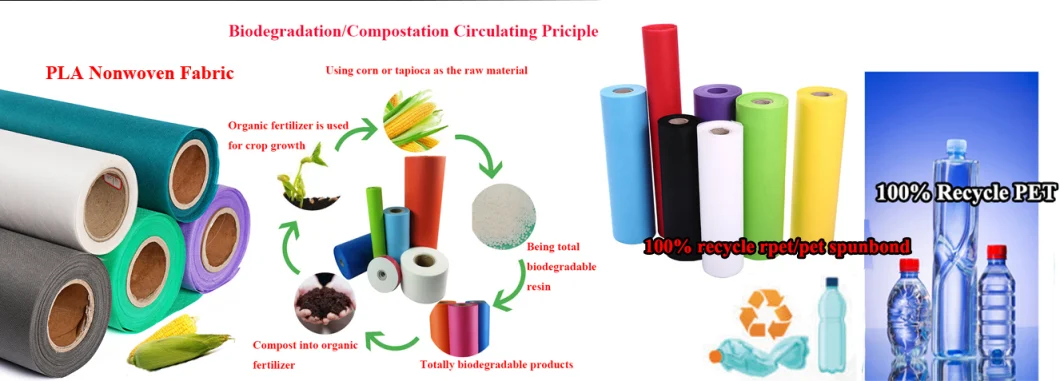 Recycled PP/PLA/RPET/Pet Polypropylene Spunbond Non-Woven Fabric Roll Polyester Non Woven for Mattress