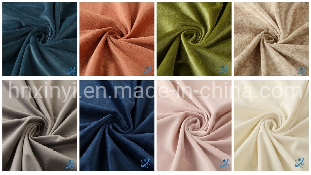 China Supplier Polyester Suede Velvet Dubai Sunscreen Sofa Upholstery Fabric