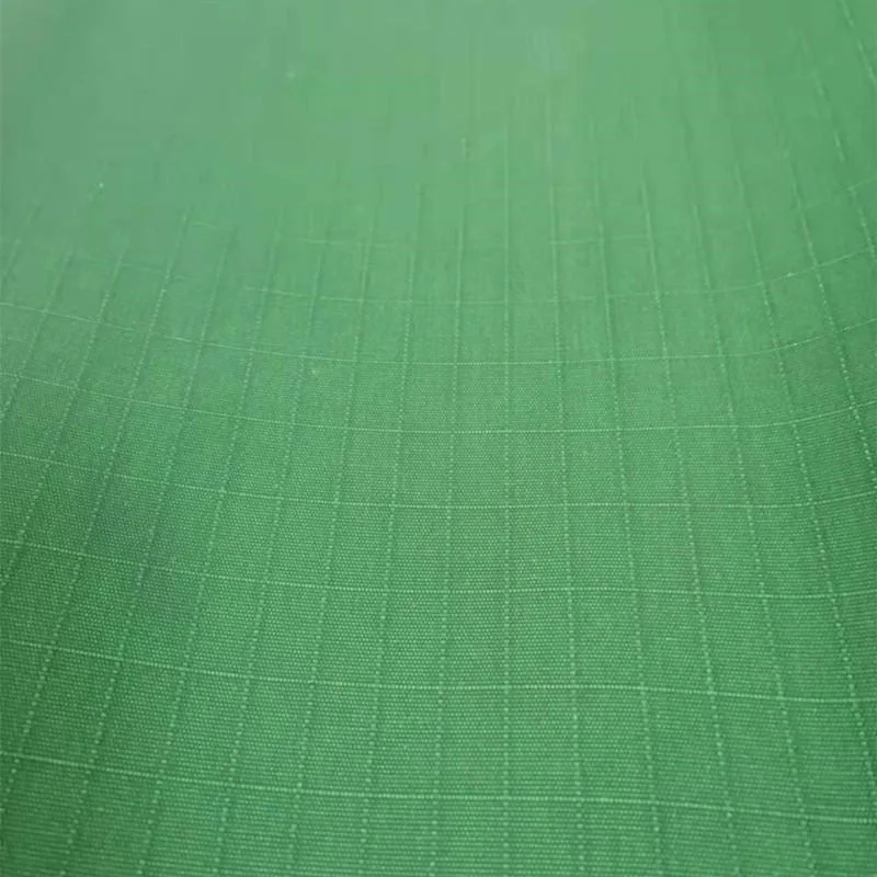 Polyester Fabric Green Waterproof Polyester Ripstop Oxford Fabric for Tent, Canopy, Bag, Garment (100% polyester)