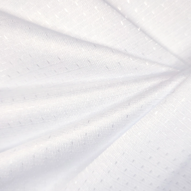 White 100% Polyester Sports Mesh Knitted Fabric for T-Shirt Sportswear Sublimation