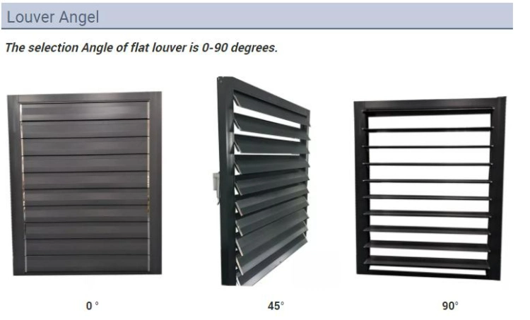 Outdoor Horizontal Fixed Shutters Aluminium Adjustable Louver Door Window Blinds