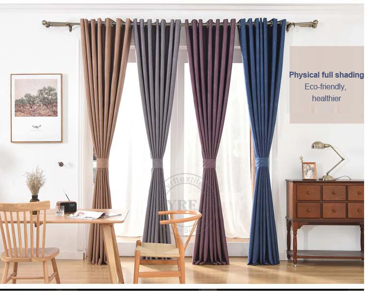 China Online Fashion Style Polyester Fabric Window Curtain Vertical Blind for Dormitory