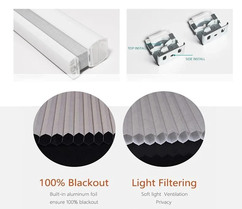 Day and Night Sun Shade Electric Honeycomb Blinds