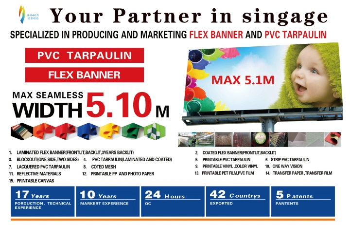 PVC Mesh Fabric PVC Coated Polyester Mesh Flex Banner