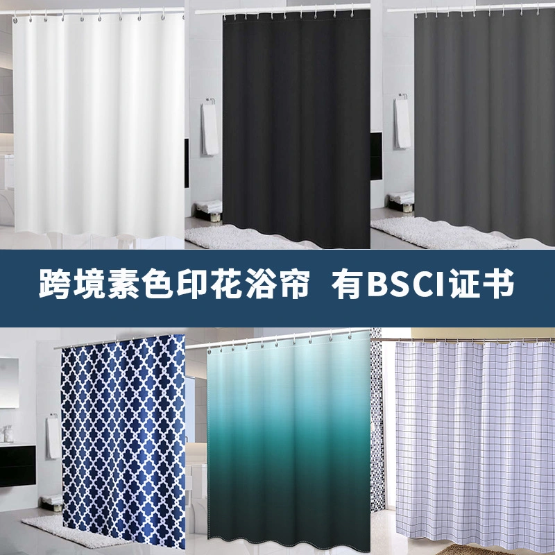 Bath Waterproof Flame 100% Polyester Shower Curtain for Bathroom