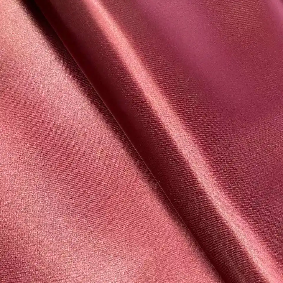 High Quality 100% Polyester Shiny Slub Shantung Fabric for Fashion Dress