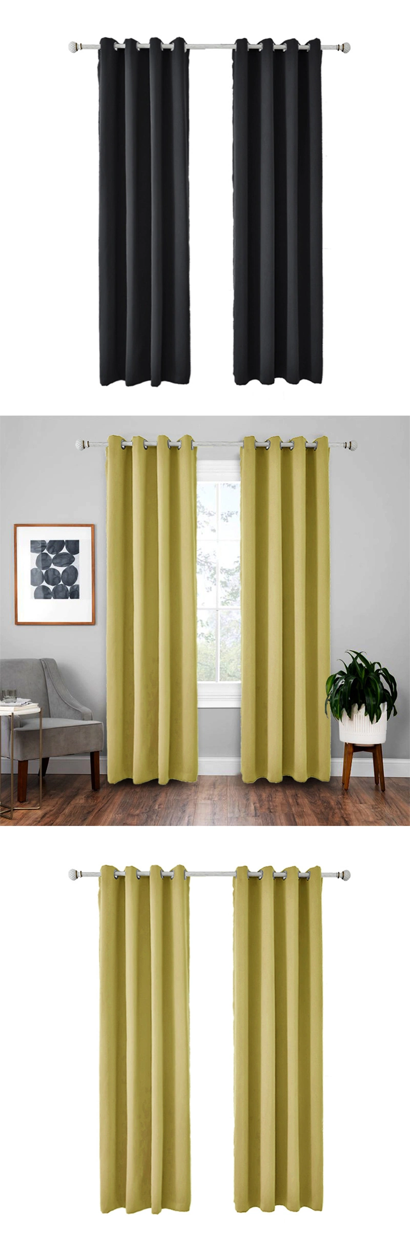 High Quality Curtain Bed Room Window Curtains Luxury Living Room, Solid Blackout Luxurious Window Curtain