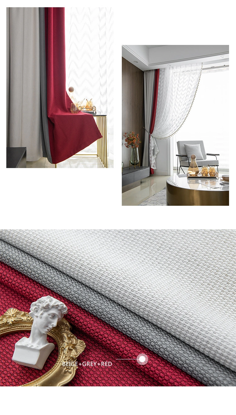 New Cotton Linen Shading Curtain Cloth Japanese Simple Sun Protection and Heat Insulation Curtain