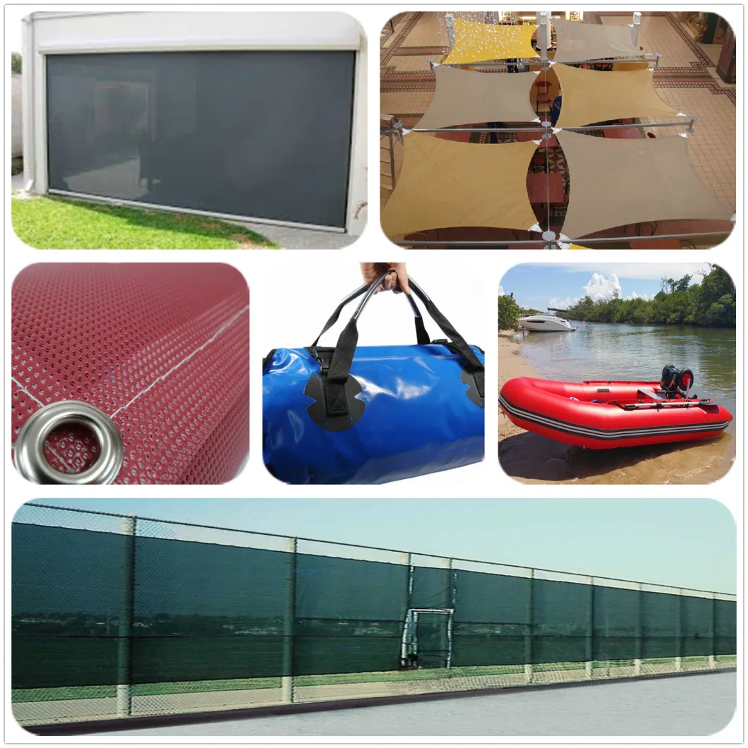 Antil-UV PVC Coated Mesh Polyester Fabric for Sunshade RV and Sailboats