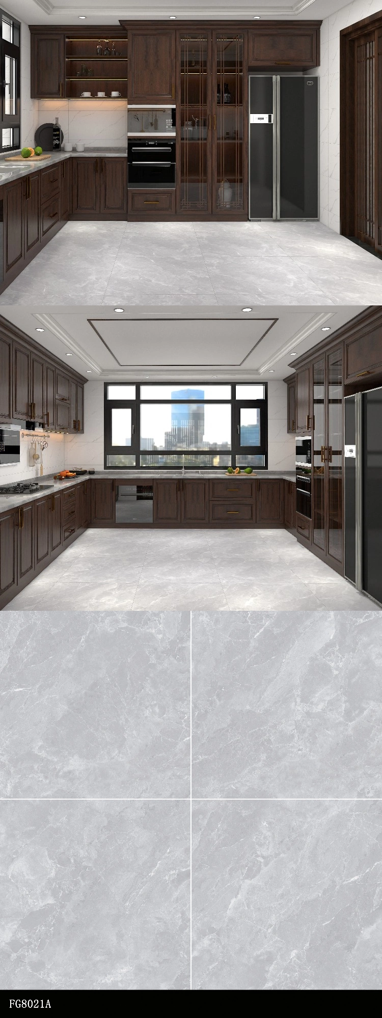 Grey Color Ceramic Rustic Floor Tiles 800*800 Marble Desighn Porcelain Floor